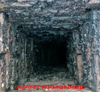 Ramonage de cheminée à Lille avant